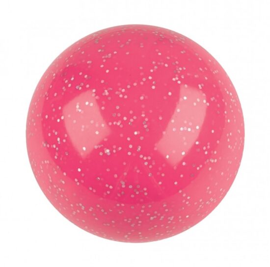 hockeyballen roze - glitter - 12 stuks