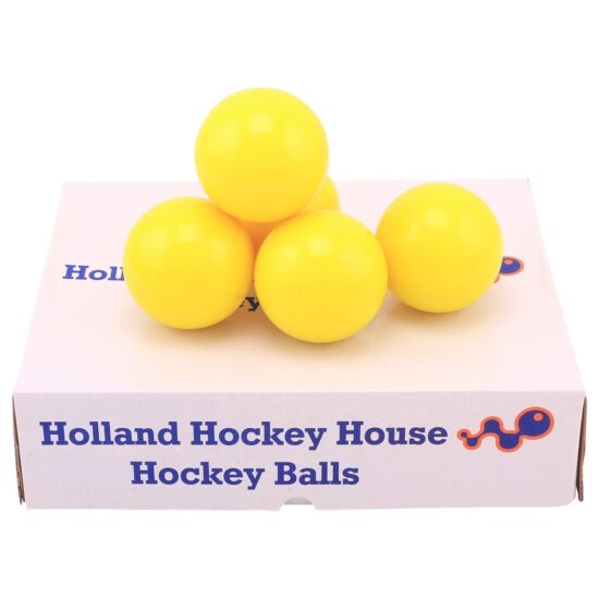 Hockeyballen glad - geel - 12 stuks